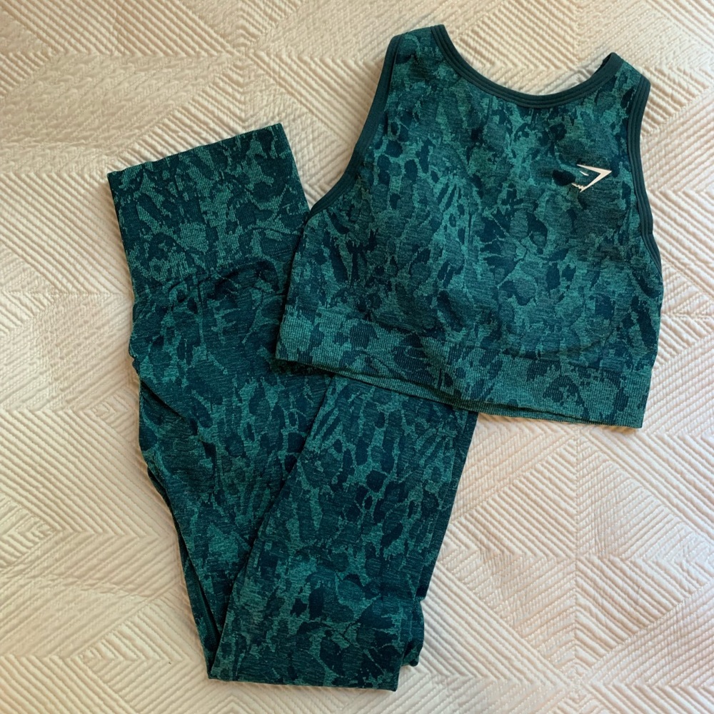 gymshark adapt animal seamless sports bra and legging
